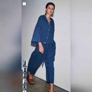 Zara Cropped Linen Pants